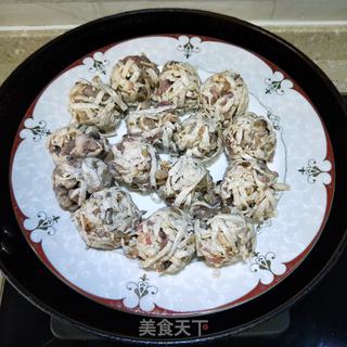 清蒸芋丝肉丸的做法步骤:10