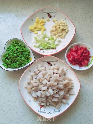 莲藕炒毛豆的做法步骤:4
