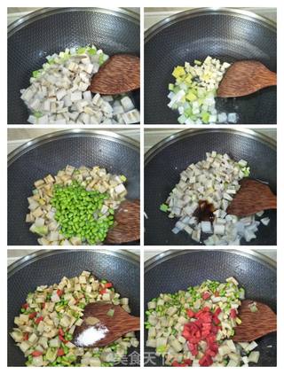 莲藕炒毛豆的做法步骤:5