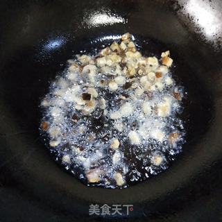蒜苔玉米粒肉末炒饭的做法步骤:5