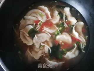 酸辣香菇白菜猪肉饺的做法步骤：13