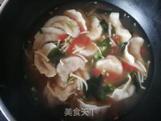 酸辣香菇白菜猪肉饺的做法步骤:13