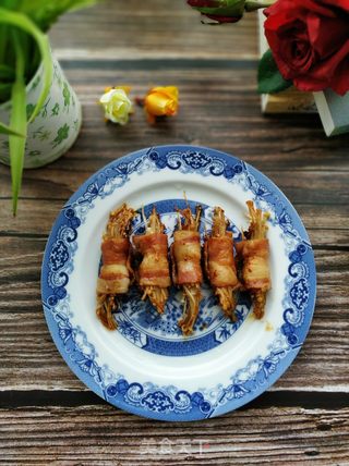 烤培根金针菇的做法步骤:8