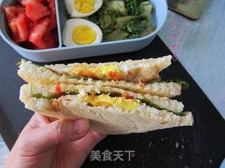 早餐组合三明治蔬菜的做法步骤：10