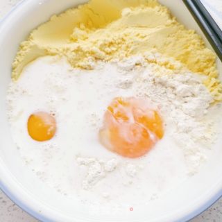 玉米面全麦粉发面夹馍的做法步骤:2