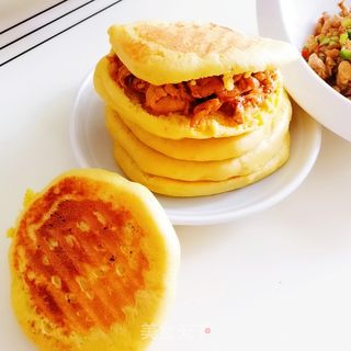 玉米面全麦粉发面夹馍的做法步骤:20