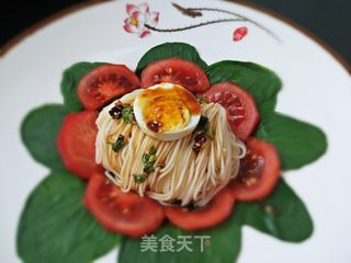 蔬菜凉拌面的做法步骤:8