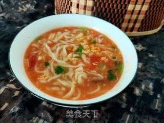 西红柿手擀面的做法步骤:17
