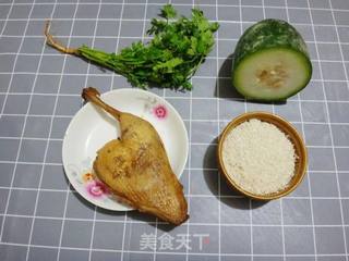 鸭肉冬瓜粥的做法步骤：1