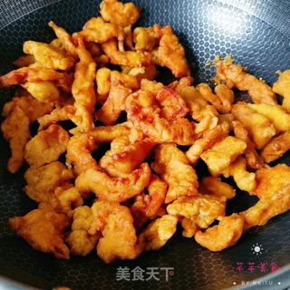 锅包肉(鸡肉版)的做法步骤:17