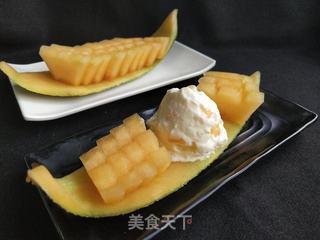 蜜瓜冰激凌的做法步骤:12