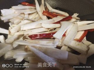 肉丝炒杏鲍菇的做法步骤：3