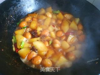 鹌鹑蛋焖土豆的做法步骤:15