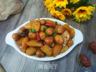 鹌鹑蛋焖土豆的做法步骤:17