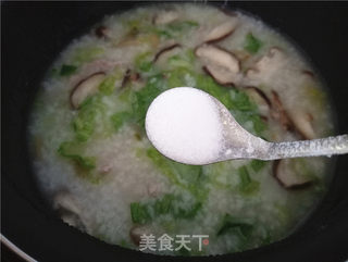 香菇肉片青菜粥的做法步骤:11
