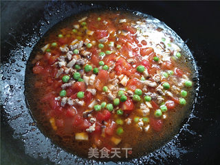番茄豌豆肉酱意面的做法步骤:11