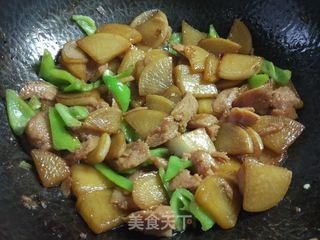 午餐肉烧白萝卜的做法步骤:10