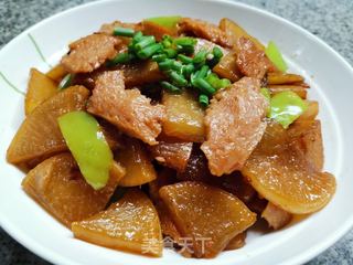 午餐肉烧白萝卜的做法步骤:11