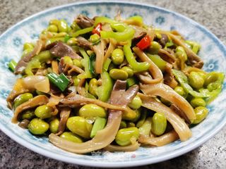 蘑菇烧毛豆的做法步骤:13