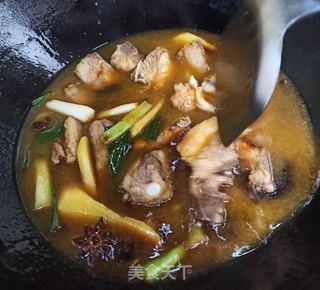 排骨烧毛豆的做法步骤:5