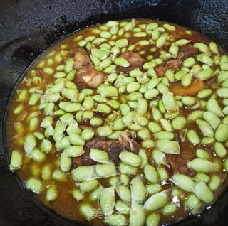 排骨烧毛豆的做法步骤:6