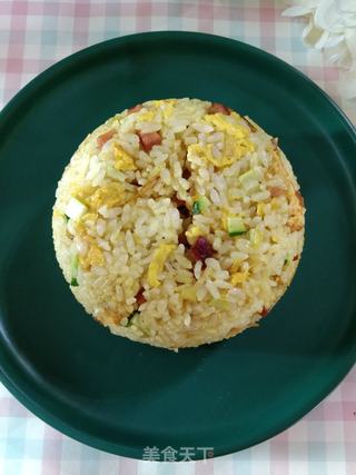 咖喱青瓜火腿炒饭的做法步骤：7
