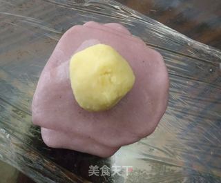 紫薯酥皮绿豆饼的做法步骤:15