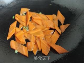 胡萝卜炒油菜的做法步骤：5