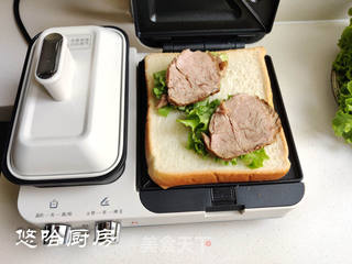 卤牛肉芝士三明治的做法步骤:2