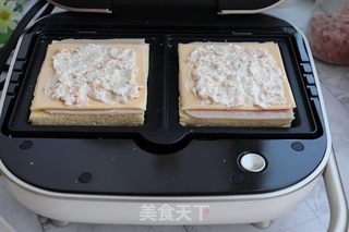 芝士金枪鱼火腿三明治的做法步骤:5