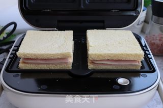 芝士金枪鱼火腿三明治的做法步骤:6