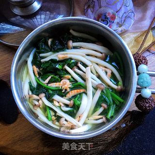 蟹味菇菠菜汤的做法步骤：10