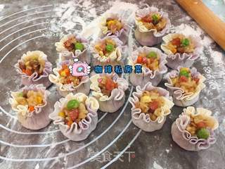 花开富贵糯米烧卖的做法步骤:11