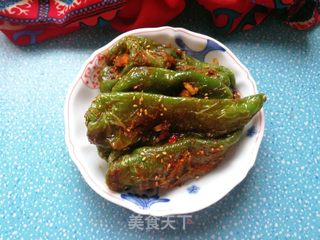 孜然虎皮椒的做法步骤:10