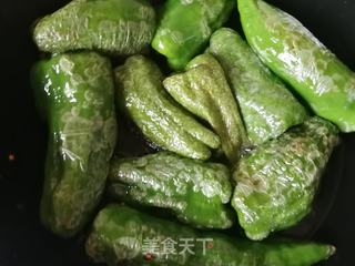 孜然虎皮椒的做法步骤:3