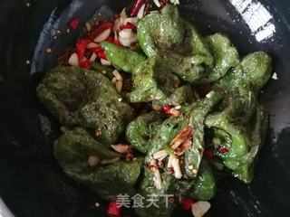 孜然虎皮椒的做法步骤:7