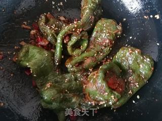 孜然虎皮椒的做法步骤:9