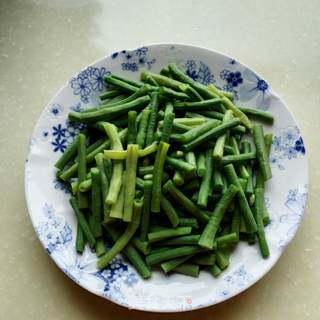 麻酱豆角的做法步骤:4