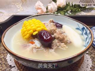 山药玉米龙骨汤的做法步骤:13