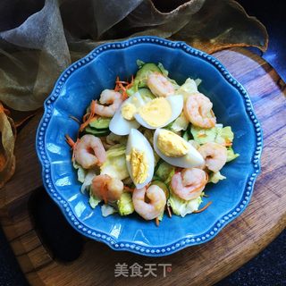 轻食虾仁鸡蛋沙拉的做法步骤：10