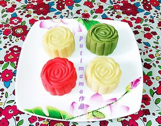 斑斓绿豆月饼的做法步骤:16
