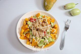 芒果玉米小瓜沙拉的做法步骤：8