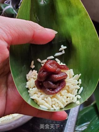 豆沙碱水粽的做法步骤:4