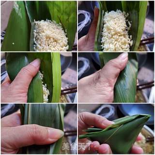 豆沙碱水粽的做法步骤:6