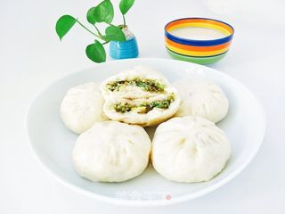 香菇芹菜鸡蛋馅包子的做法步骤:12