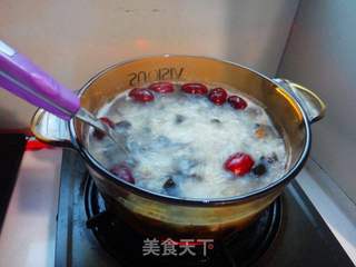 核桃木耳粥的做法步骤:6