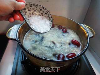 核桃木耳粥的做法步骤:7