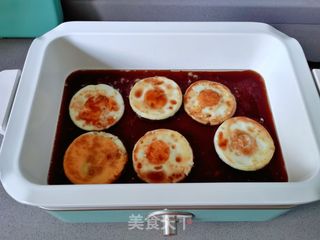 蒜香糖醋荷包蛋的做法步骤:7