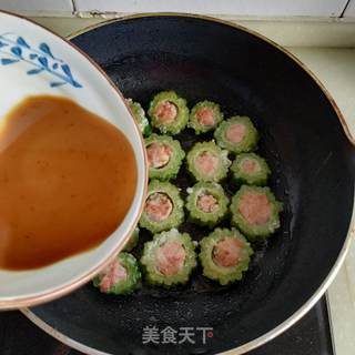 苦瓜酿肉的做法步骤:12