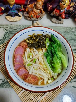 香肠酸菜汤面的做法步骤:10